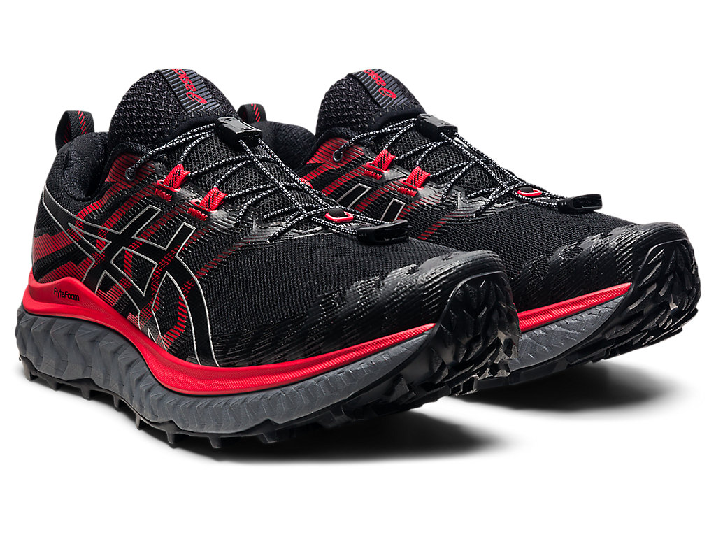 Black / Red Asics Trabuco Max Men's Trail Running Shoes | UWMN-01869