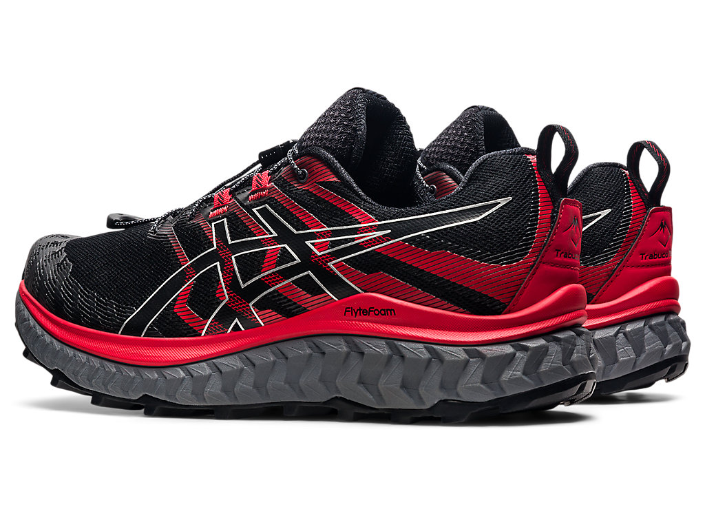 Black / Red Asics Trabuco Max Men's Trail Running Shoes | UWMN-01869