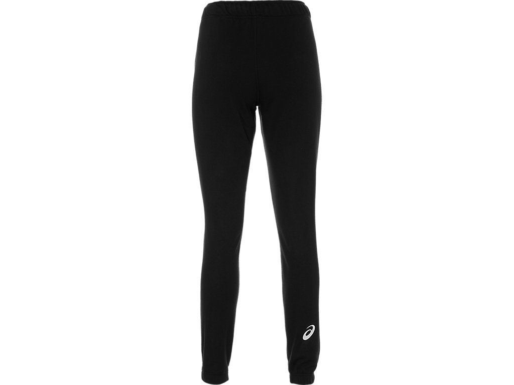 Black / White Asics Logo Women's Pants | YTPN-40621