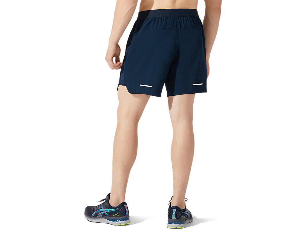 Blue Asics Road Men's Shorts | AJTY-06431