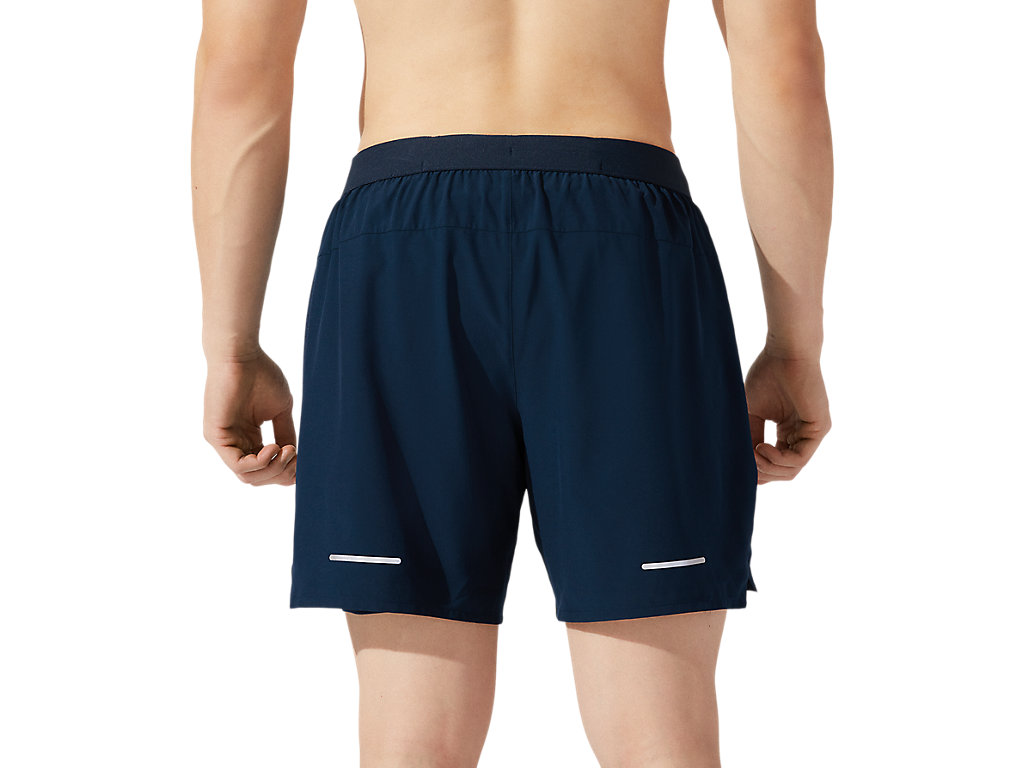 Blue Asics Road Men's Shorts | MDTZ-65480