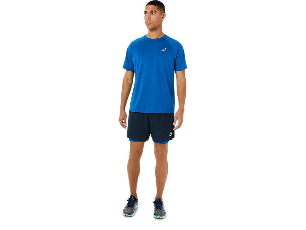 Blue Asics Road Men's Shorts | REHQ-20957