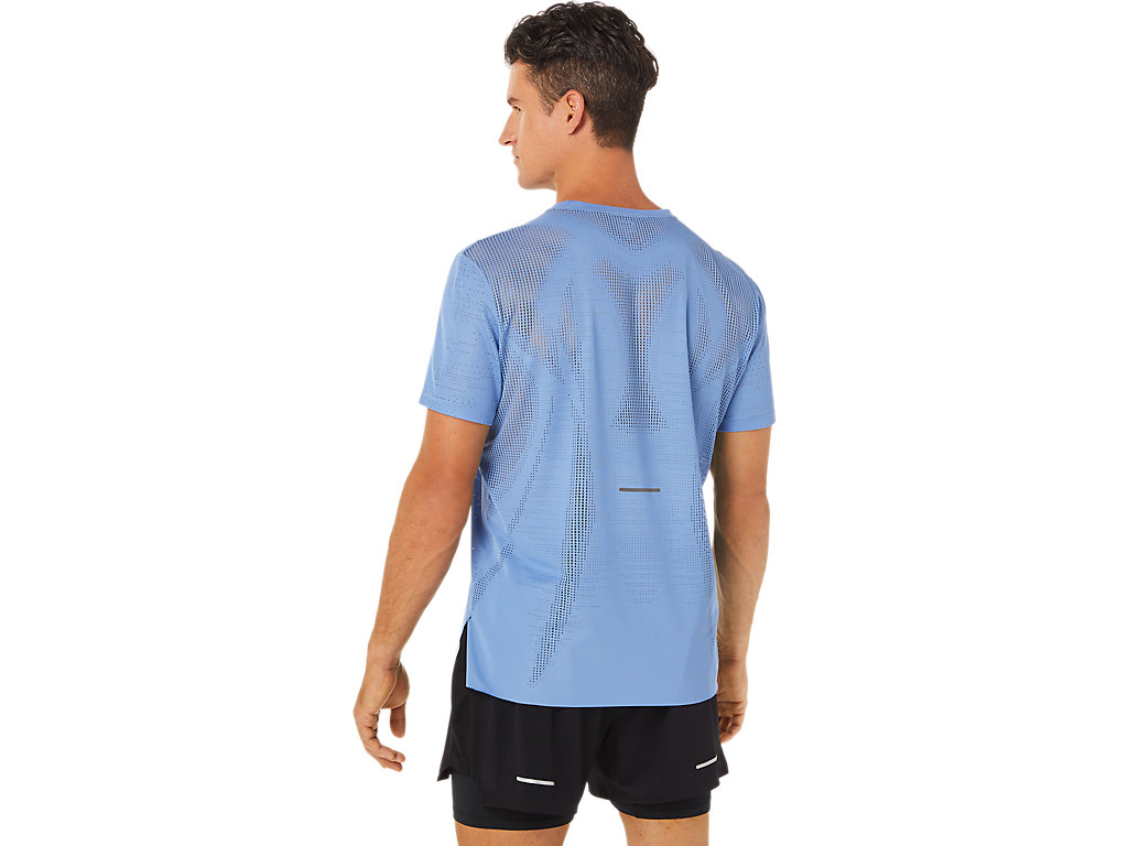 Blue Asics Ventilate Men's Short Sleeve Tops | HGXB-71640