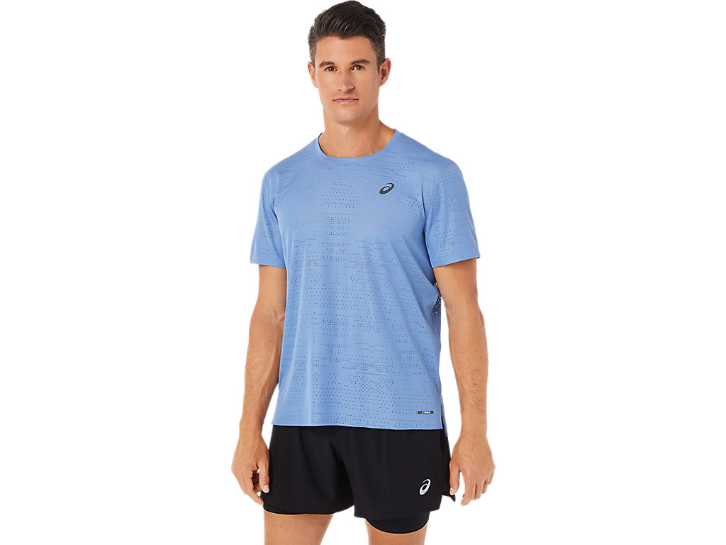 Blue Asics Ventilate Men\'s Short Sleeve Tops | HGXB-71640