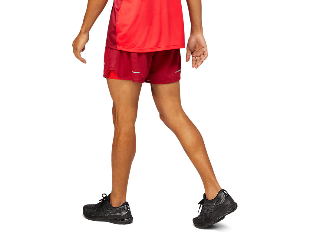 Burgundy / Red Asics Ventilate Men's Shorts | HOJM-92186