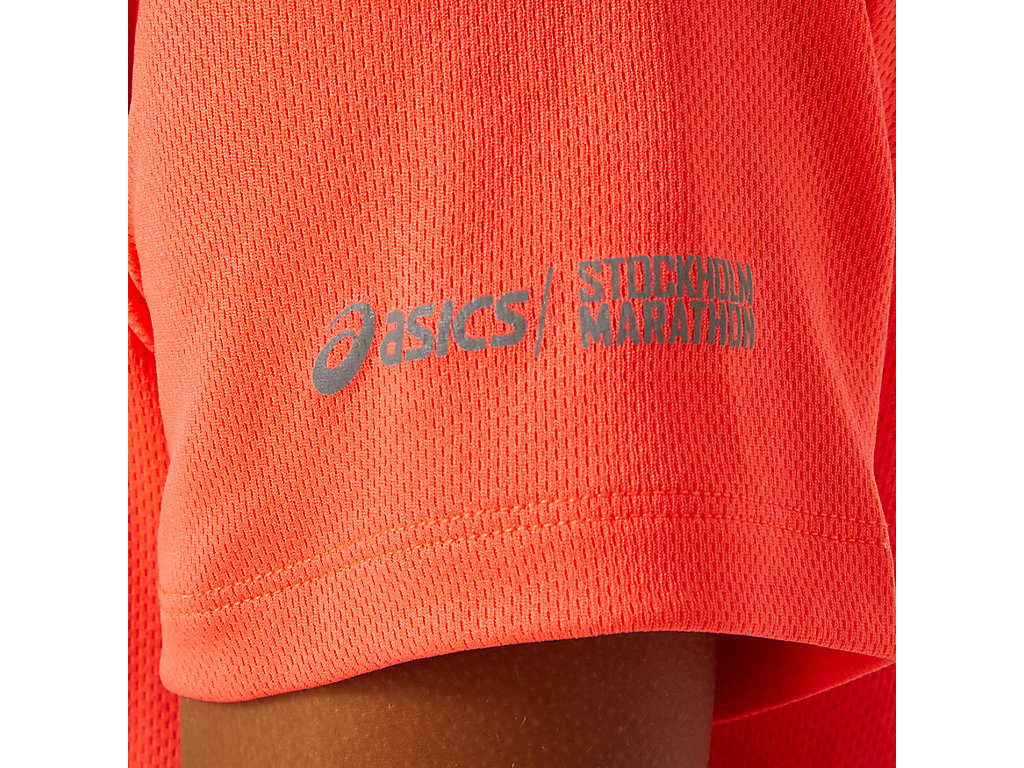 Coral Asics Stockholm Women's Short Sleeve Tops | QPXN-69054