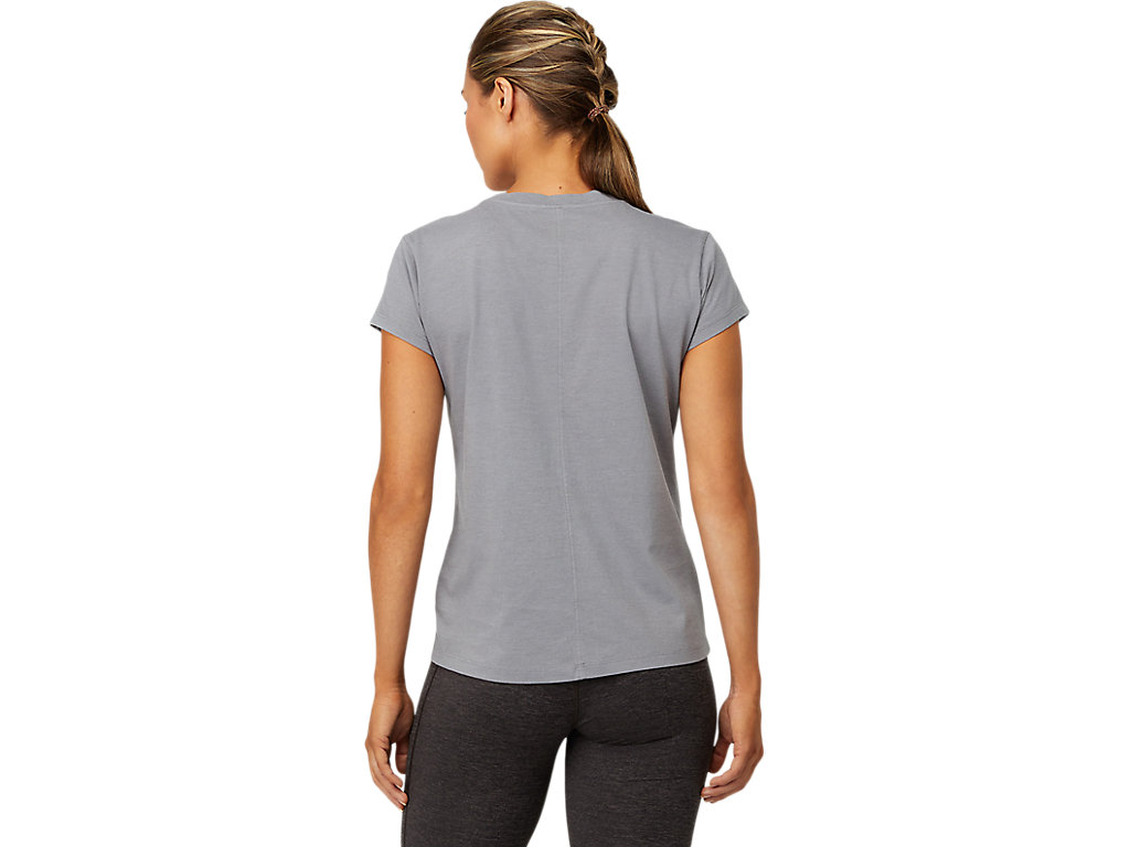 Deep Grey Asics Fuji Trail Tea Women's Short Sleeve Tops | BNZU-46597