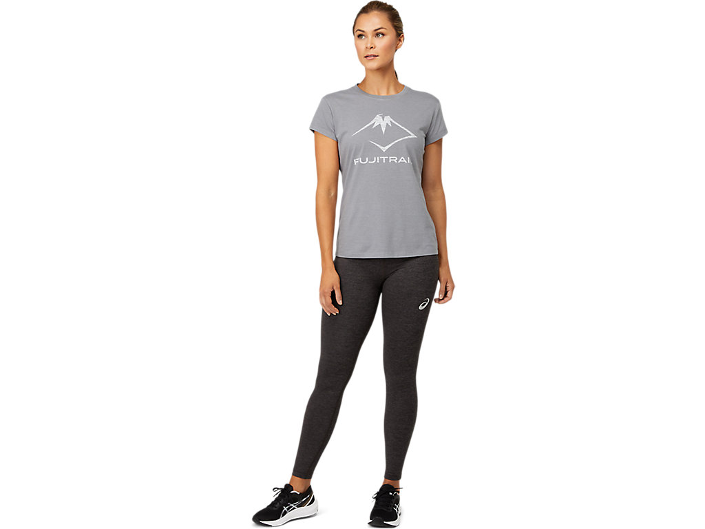 Deep Grey Asics Fuji Trail Tea Women's Short Sleeve Tops | BNZU-46597