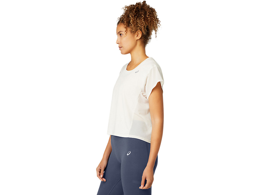 Deep Grey Asics Run Women's Short Sleeve Tops | RAJW-49863