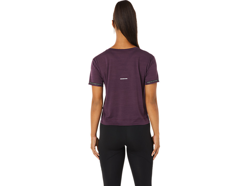 Deep Purple Asics Race Women's Short Sleeve Tops | IUGE-54018