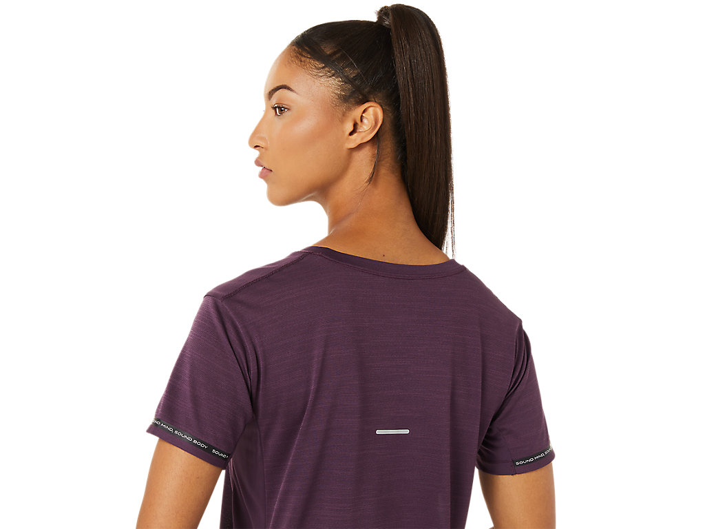 Deep Purple Asics Race Women's Short Sleeve Tops | IUGE-54018