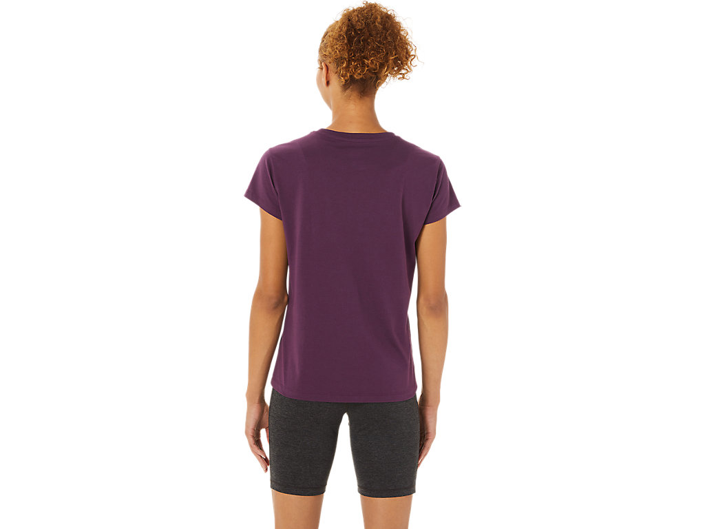 Deep Purple Asics Sakura Women's Short Sleeve Tops | QFPZ-91786