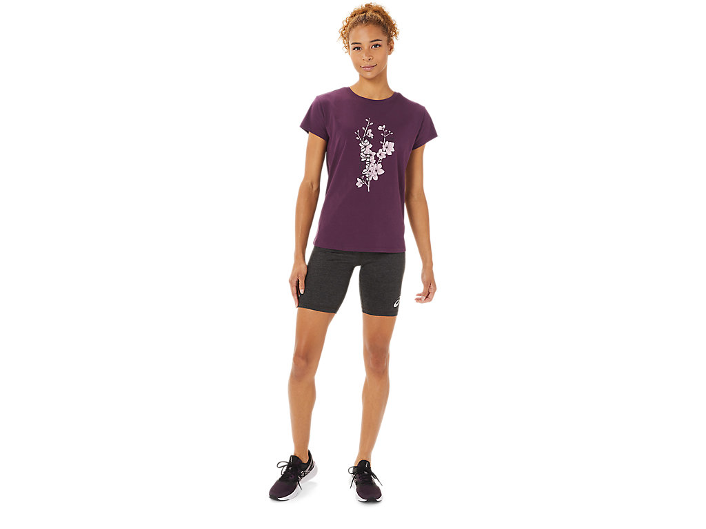 Deep Purple Asics Sakura Women's Short Sleeve Tops | QFPZ-91786