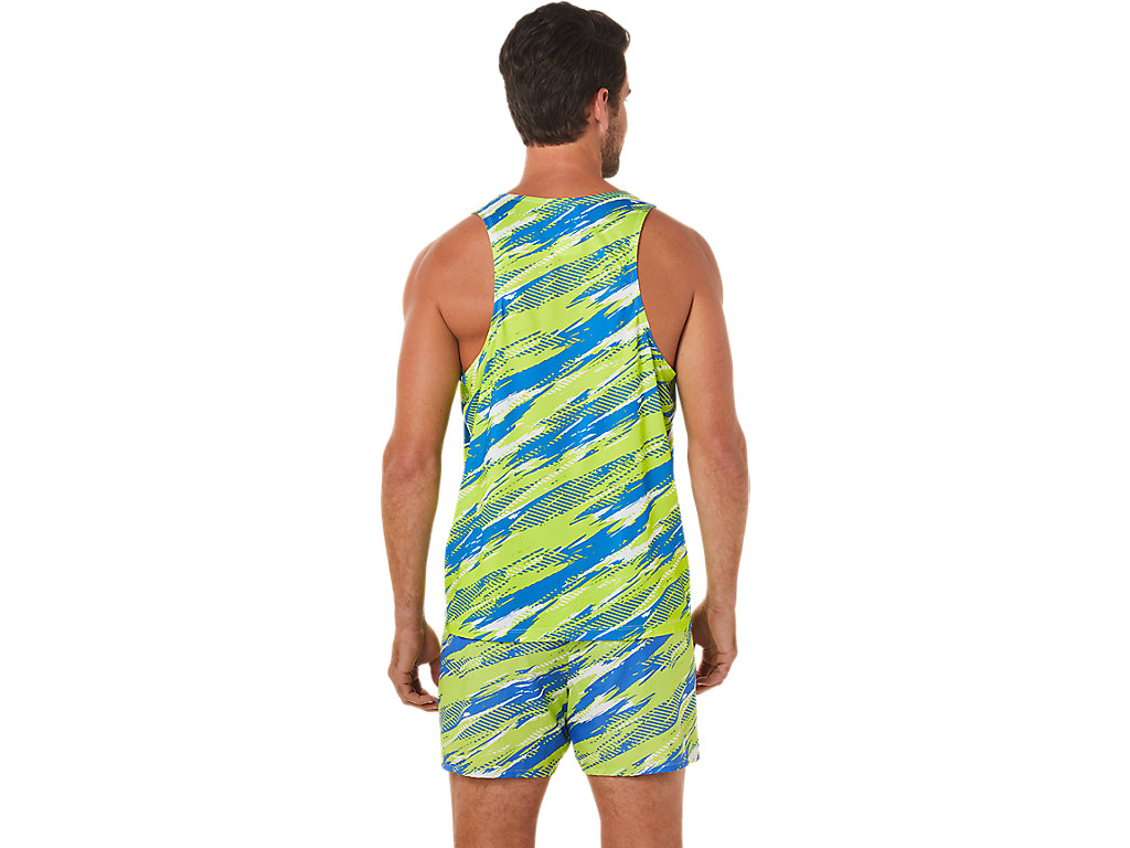 Green Asics Injection Men's Tank Tops | AMUL-92548