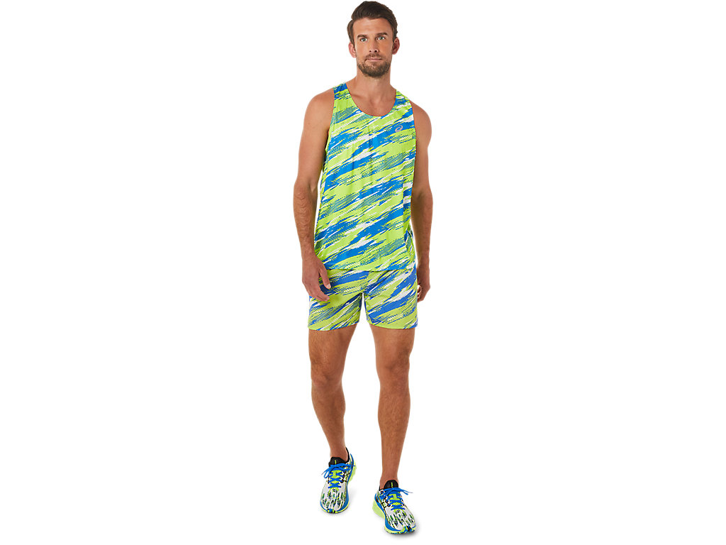 Green Asics Injection Men's Tank Tops | AMUL-92548