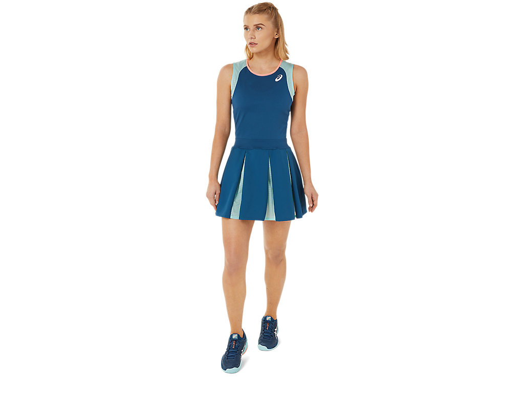 Light Indigo Asics Match Women's Short Sleeve Tops | RUBX-43058