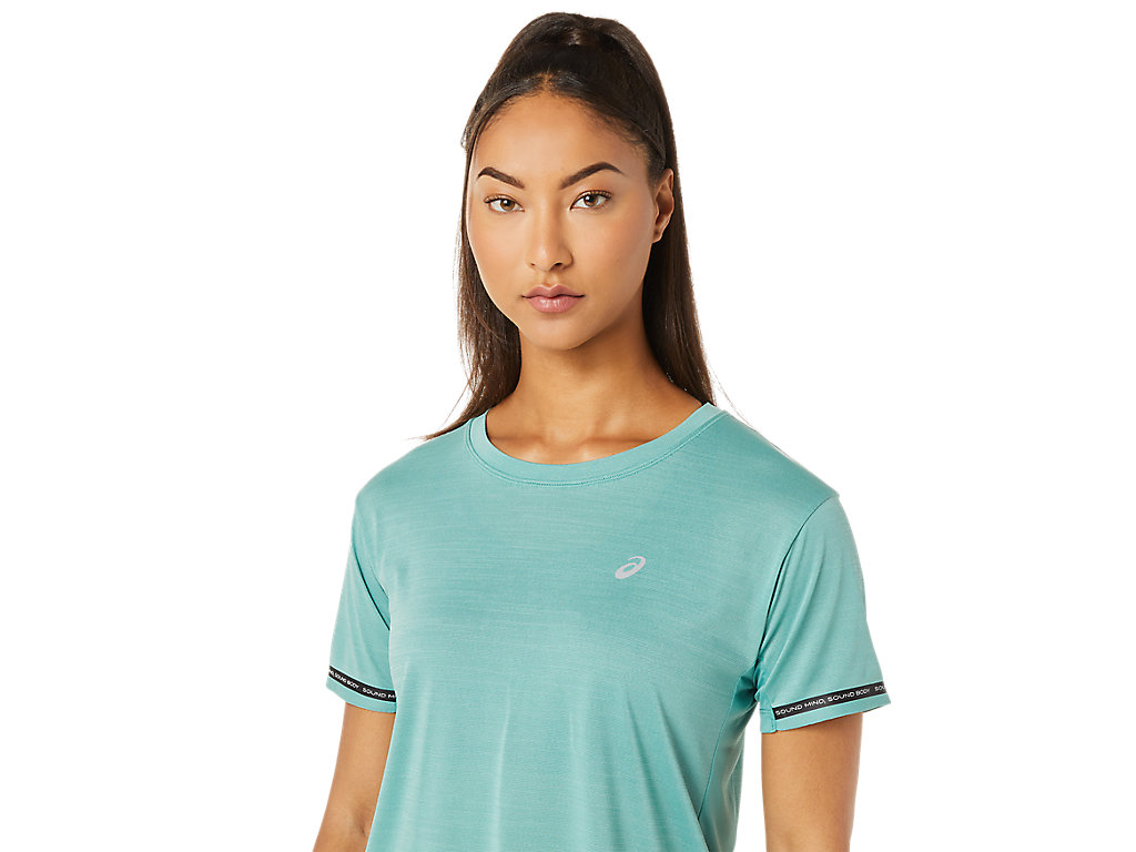 Olive Asics Race Women's Short Sleeve Tops | IVNF-82304