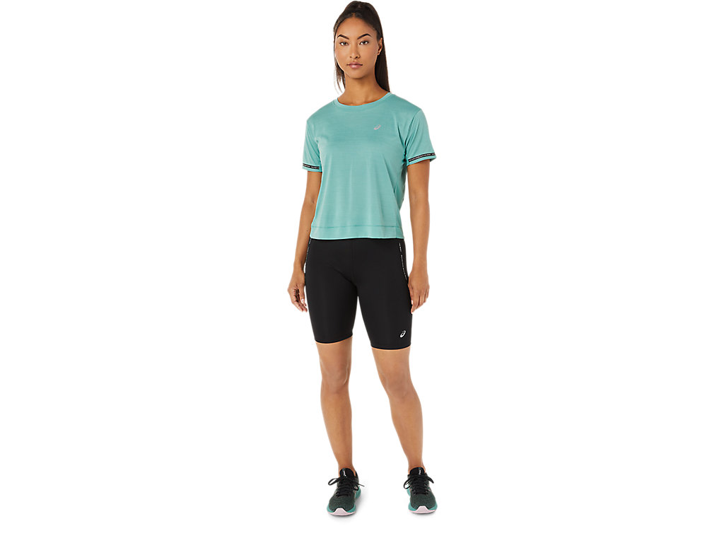 Olive Asics Race Women's Short Sleeve Tops | IVNF-82304