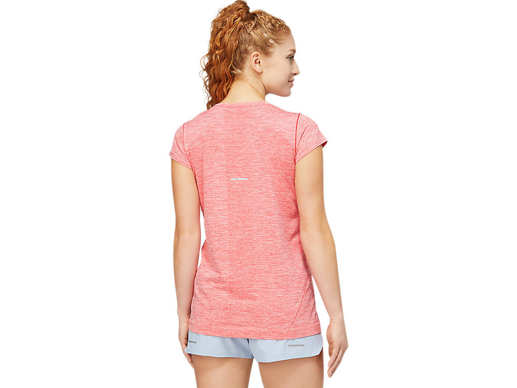 Pink Asics Race Women's Short Sleeve Tops | GEPR-32145