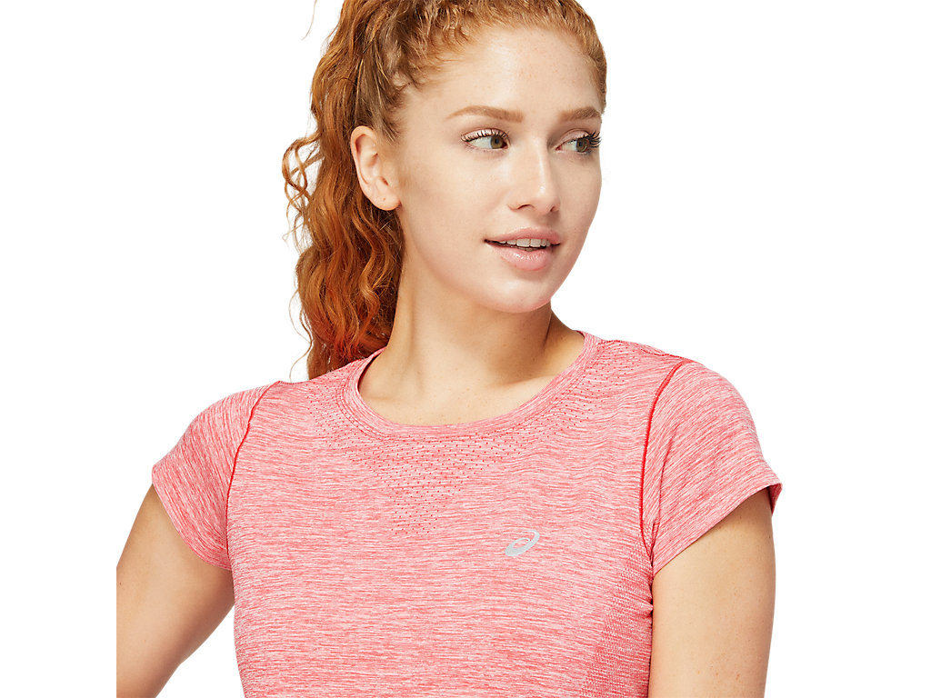 Pink Asics Race Women's Short Sleeve Tops | GEPR-32145