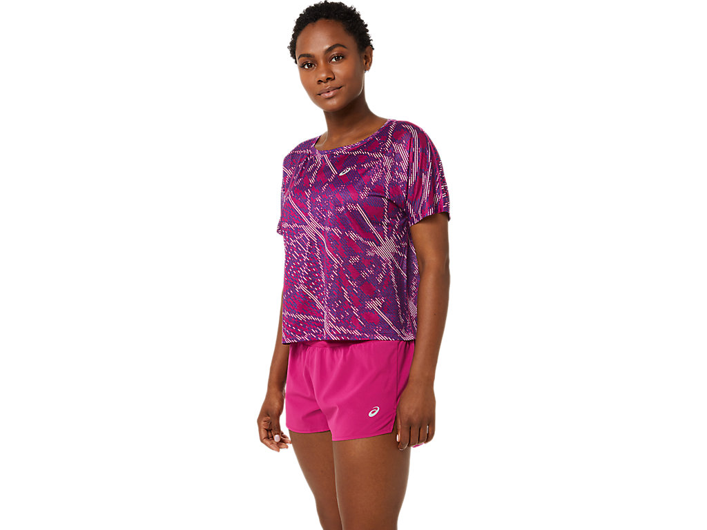 Pink Asics Sakura Women's Short Sleeve Tops | OBDZ-78412