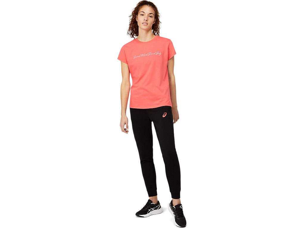 Pink Asics Smsb Graphic Ii Women's Short Sleeve Tops | TJPM-14023