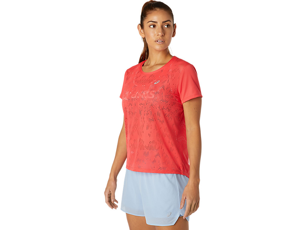 Pink Asics Ventilate Women's Short Sleeve Tops | JUAH-23069