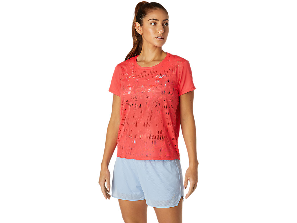 Pink Asics Ventilate Women\'s Short Sleeve Tops | JUAH-23069