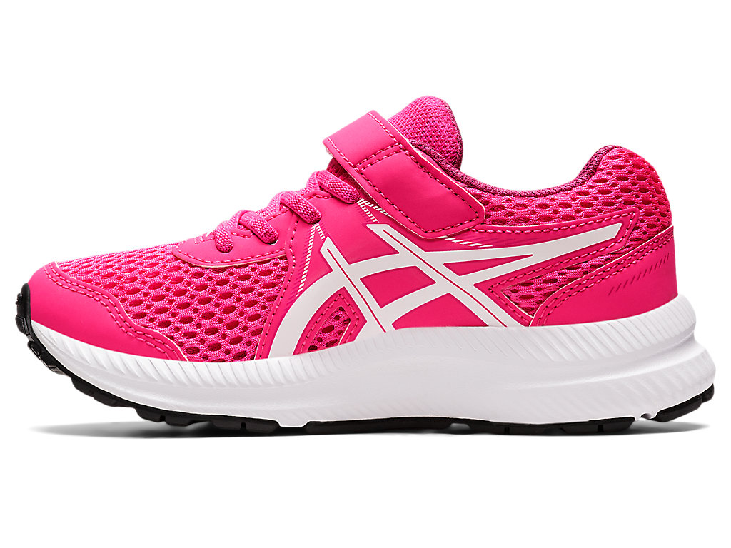 Pink / White Asics Contend 7 Ps Kids' Running Shoes | TYLR-68304