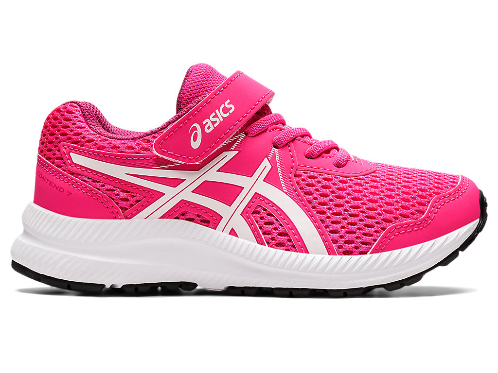 Pink / White Asics Contend 7 Ps Kids\' Running Shoes | TYLR-68304