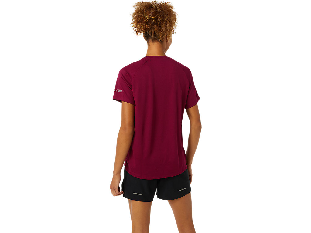 Red Asics Stockholm Women's Short Sleeve Tops | CHOJ-37219