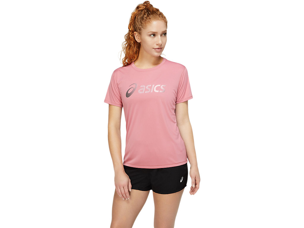 Rose Asics Nagare Women\'s Short Sleeve Tops | FXSP-54683