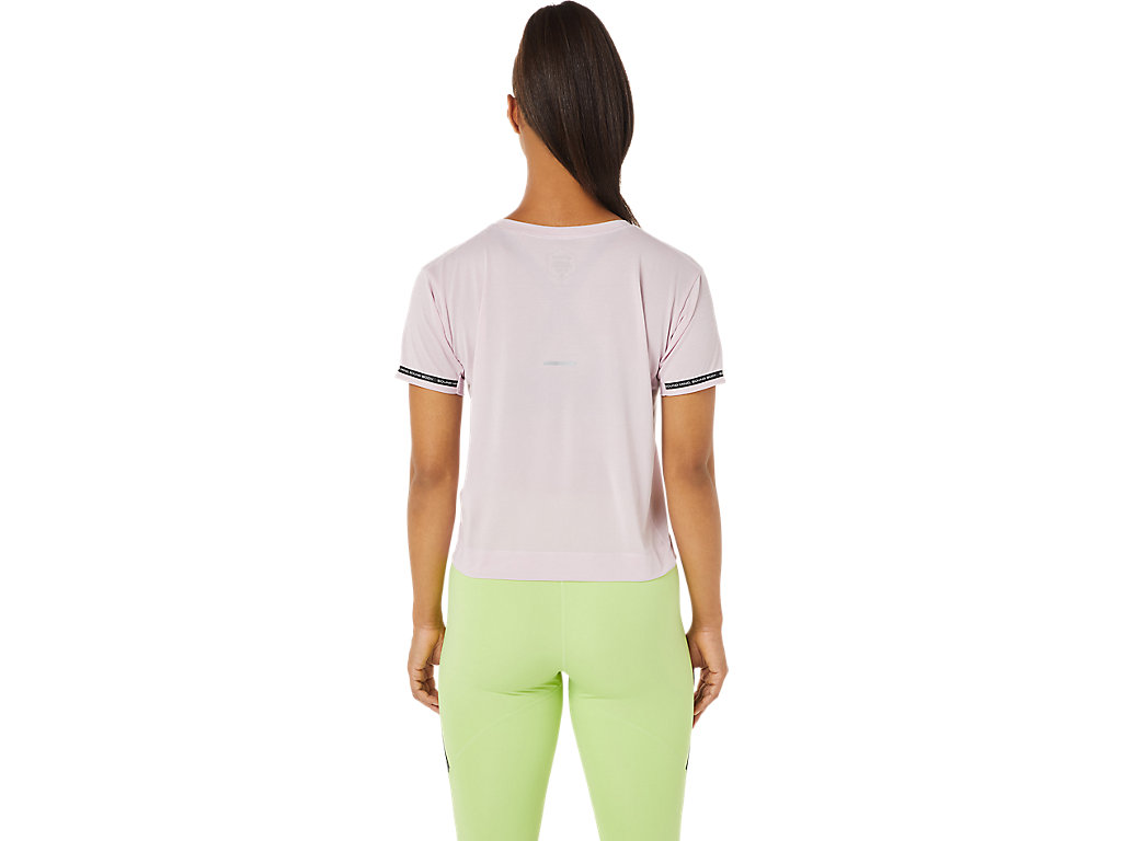 Rose Asics Race Women's Short Sleeve Tops | DLZJ-12056