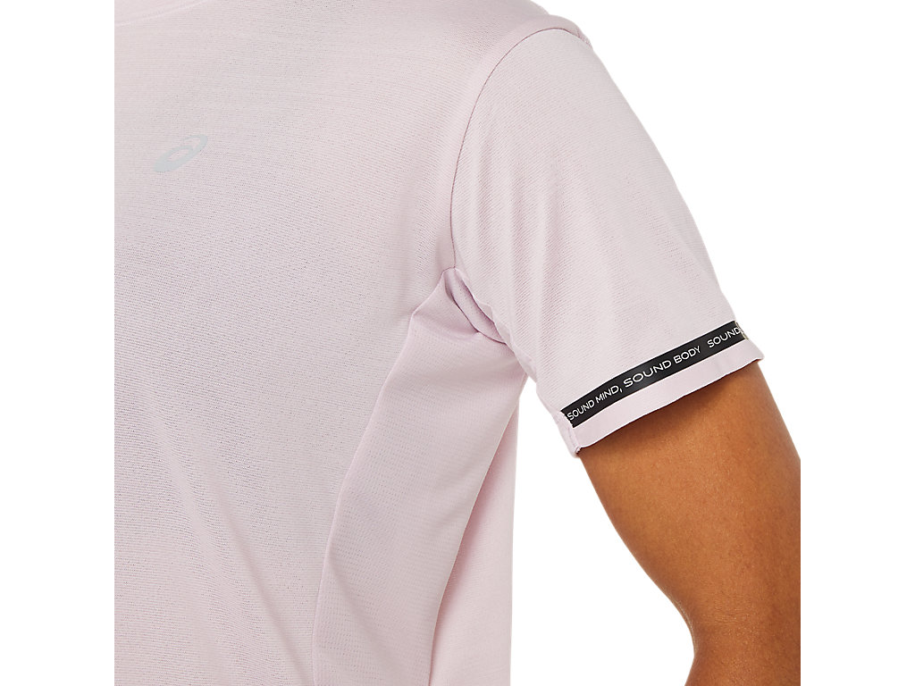 Rose Asics Race Women's Short Sleeve Tops | DLZJ-12056