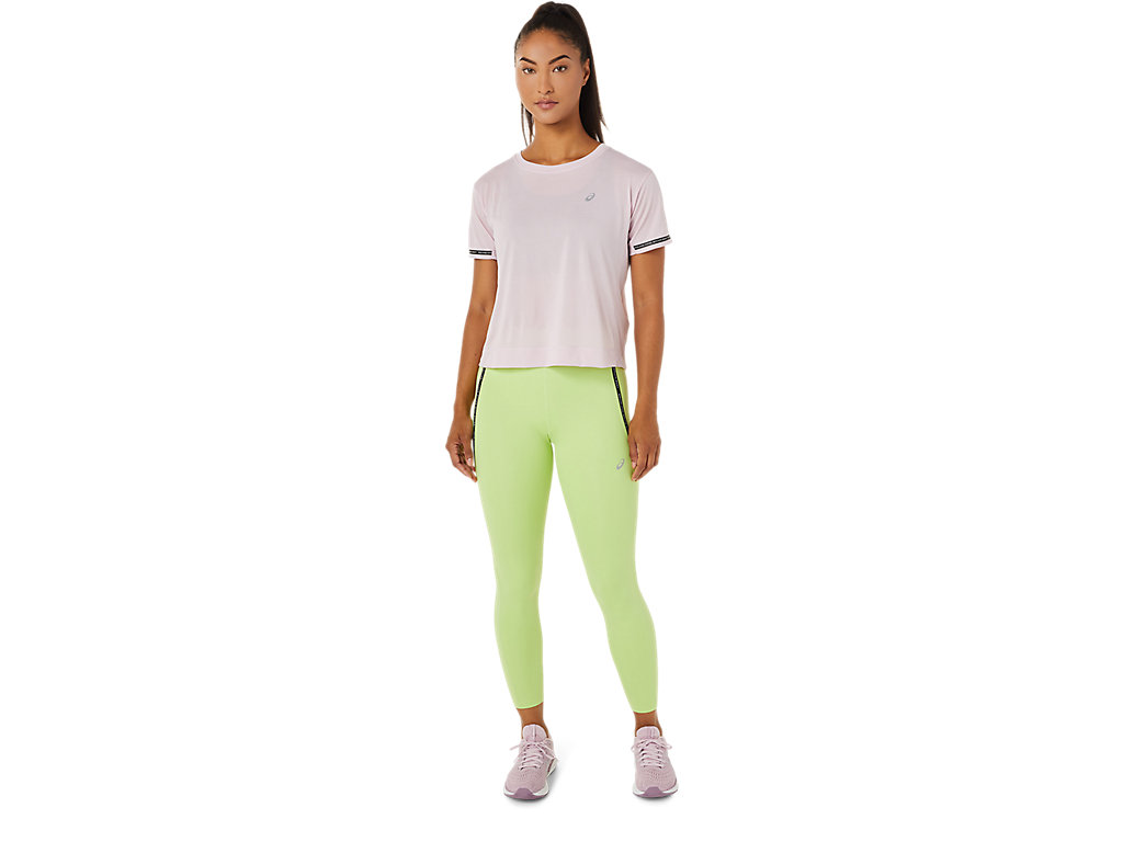 Rose Asics Race Women's Short Sleeve Tops | DLZJ-12056