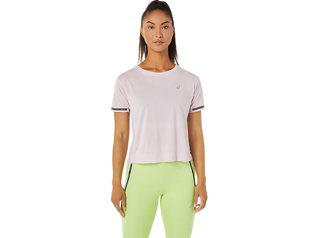 Rose Asics Race Women\'s Short Sleeve Tops | DLZJ-12056