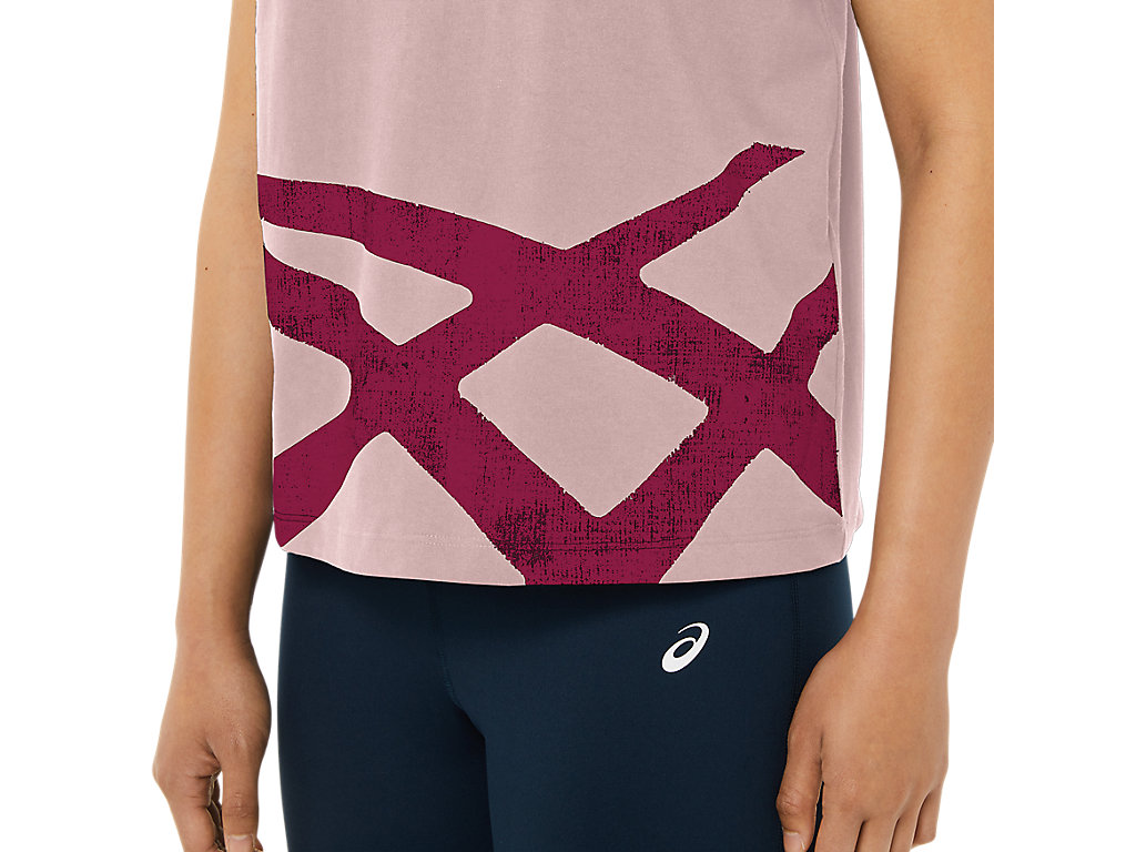 Rose / Fuchsia Red Asics Tiger Women's Short Sleeve Tops | MOSB-95836