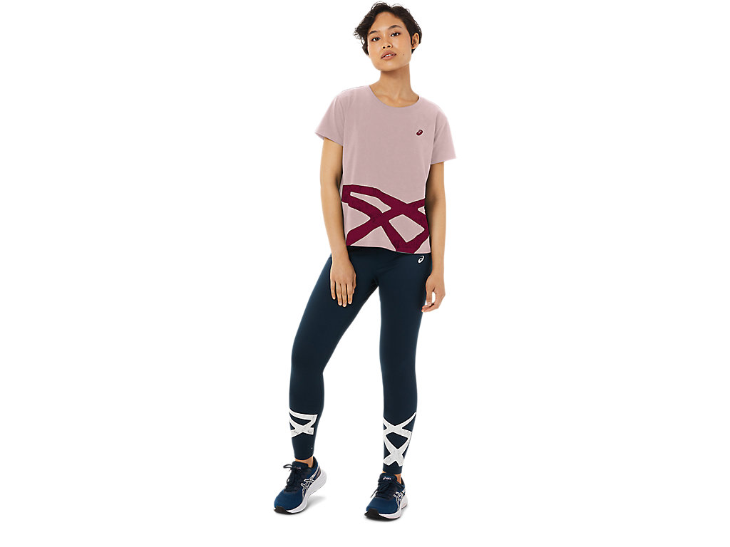 Rose / Fuchsia Red Asics Tiger Women's Short Sleeve Tops | MOSB-95836