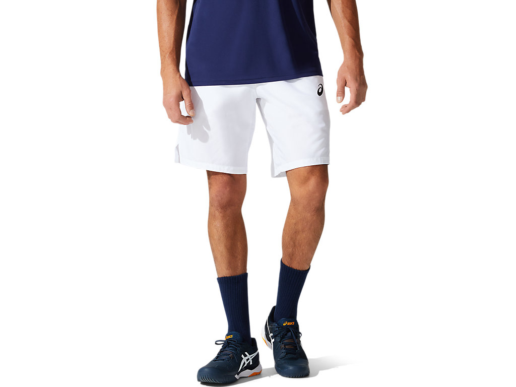 White Asics Court Men\'s Shorts | SVIF-54261