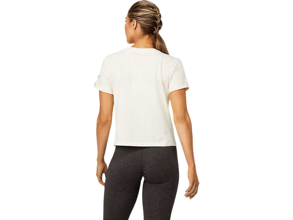 White Asics Nagare Women's Short Sleeve Tops | SUMK-94823