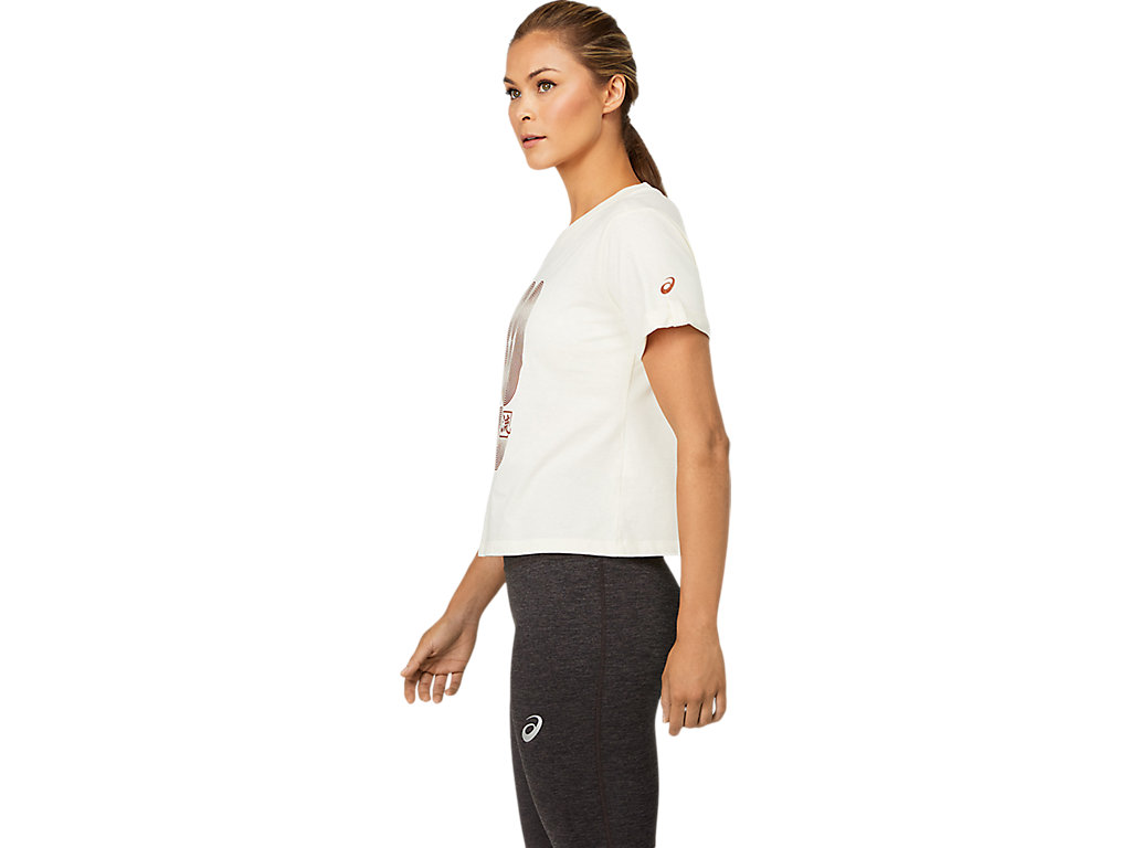 White Asics Nagare Women's Short Sleeve Tops | SUMK-94823