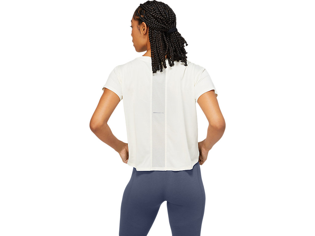 White Asics Nagare Women's Short Sleeve Tops | VCFE-62741