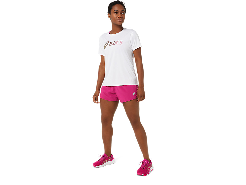 White Asics Sakura Women's Short Sleeve Tops | MFDU-82630